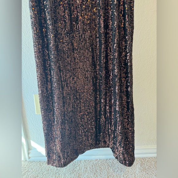 NWT Free People Cool Girl Dark Sparkle Sequin Maxi Dress Size 8 - Picture 13 of 14